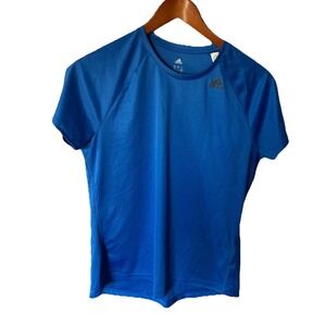 Women's Adidas Blue Climalite Short Sleeve Shirt Size M